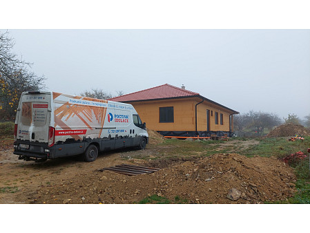 Zateplení stropu novostavby rodinného domu v Bohuticích